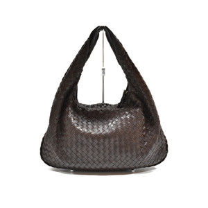 Bottega Veneta Intrecciato Shoulder Bag Leather Brown